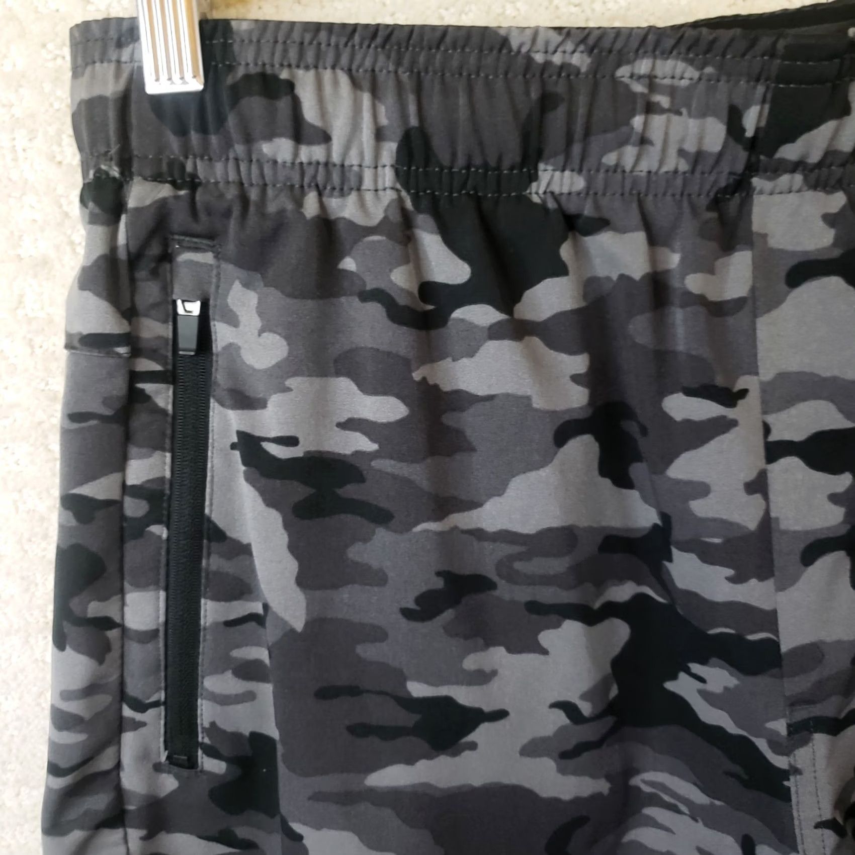 Vintage 90 Degree By Reflex Black Camo Stretch Athletic Running Shorts Mens M Size US 31 - 2 Thumbnail
