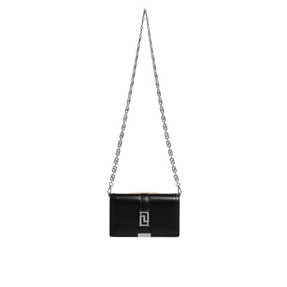 Versace Versace Black Calfskin Leather Chain Strap Shoulder Crossbod Size ONE SIZE - 2 Thumbnail