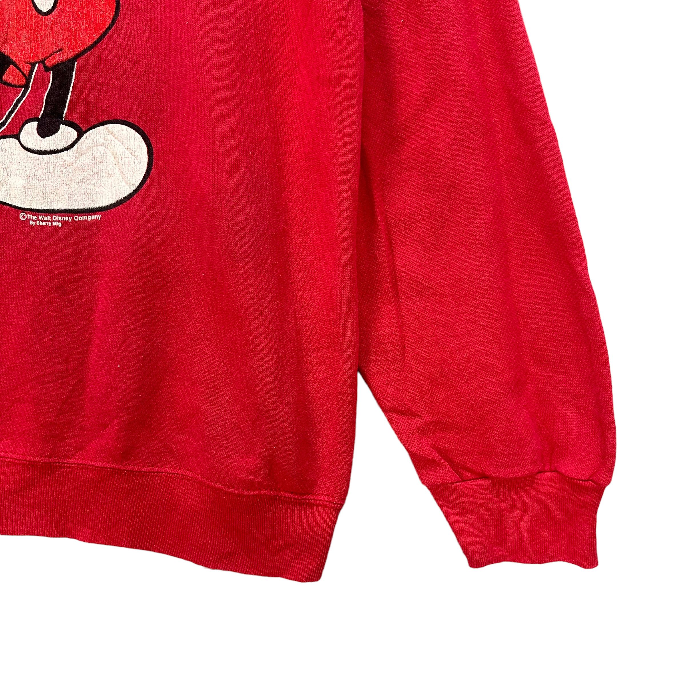 Mickey Mouse VINTAGE MICKEY MOUSE MIRROR PRINT RED SWEATSHIRTS #8049-198 Size US L / EU 52-54 / 3 - 7 Thumbnail