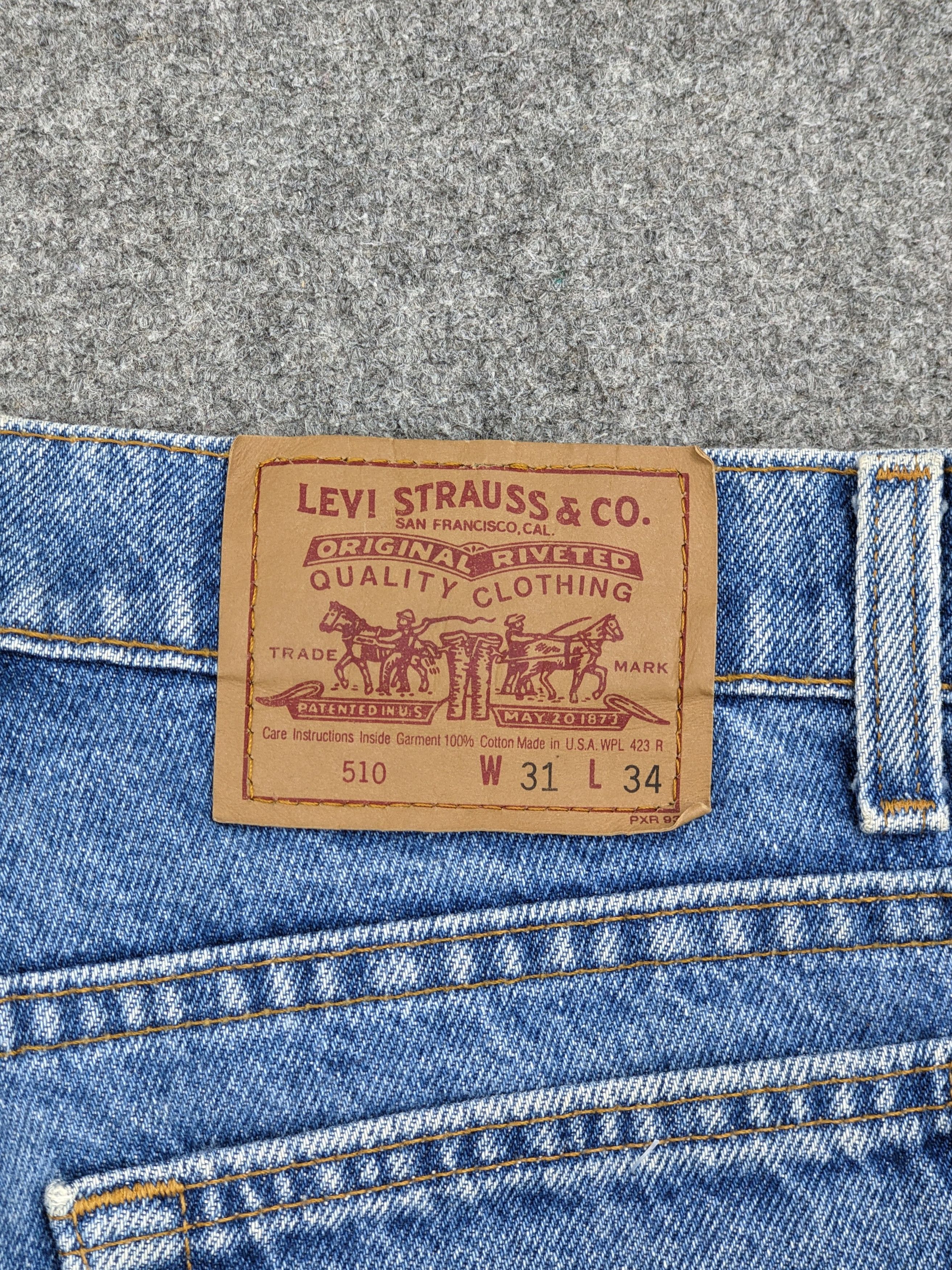 Levi's × Vintage Vintage 90s Levis 510 Faded Blue Jeans Size US 29 - 5 Thumbnail