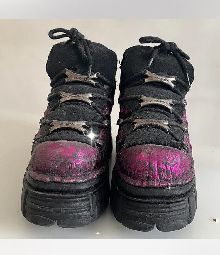 New Rock Pink black new rock shoes Size US 7 / IT 37 - 5 Thumbnail