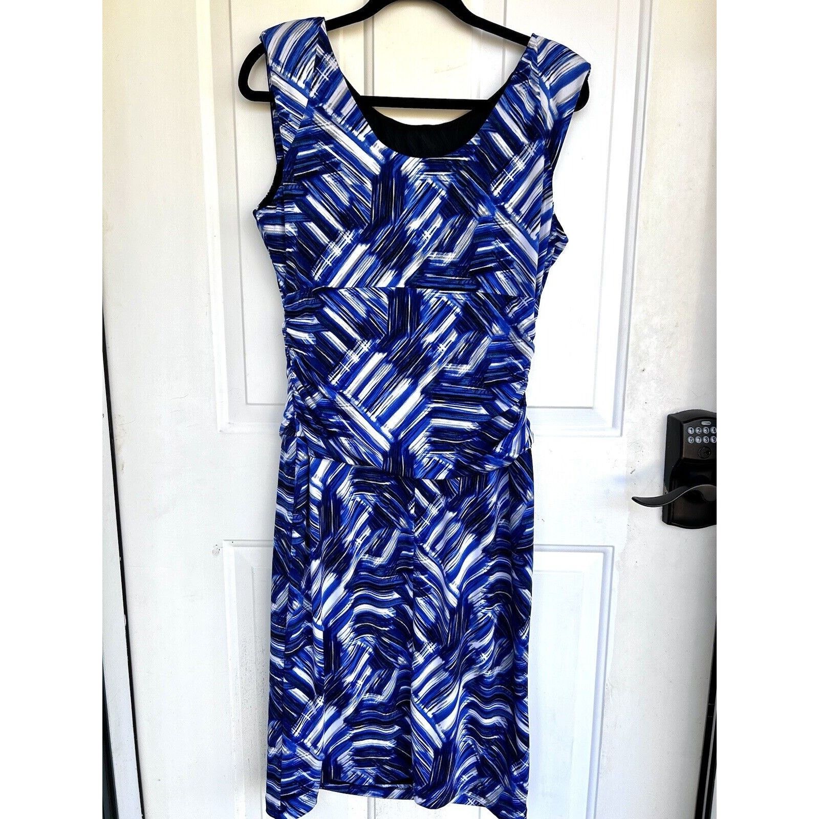 Nine West Nine West Women’s Sleeveless Sheath Dress Size 12 Blue/black Size XL / US 12-14 / IT 48-50 - 7 Thumbnail
