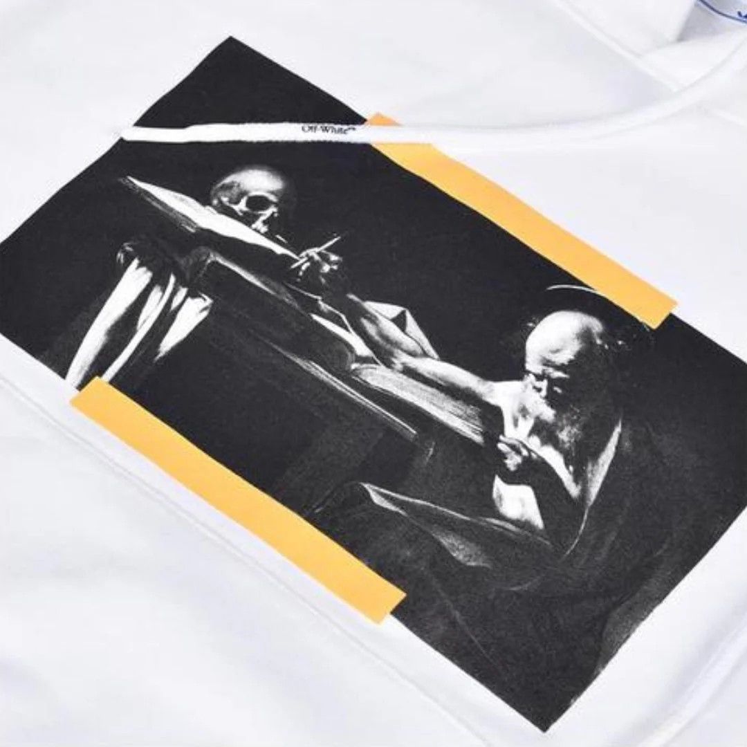 Off-White o1in1s0225 Q:1 / Carav Painting Over Hoodie in White Size US S / EU 44-46 / 1 - 3 Thumbnail