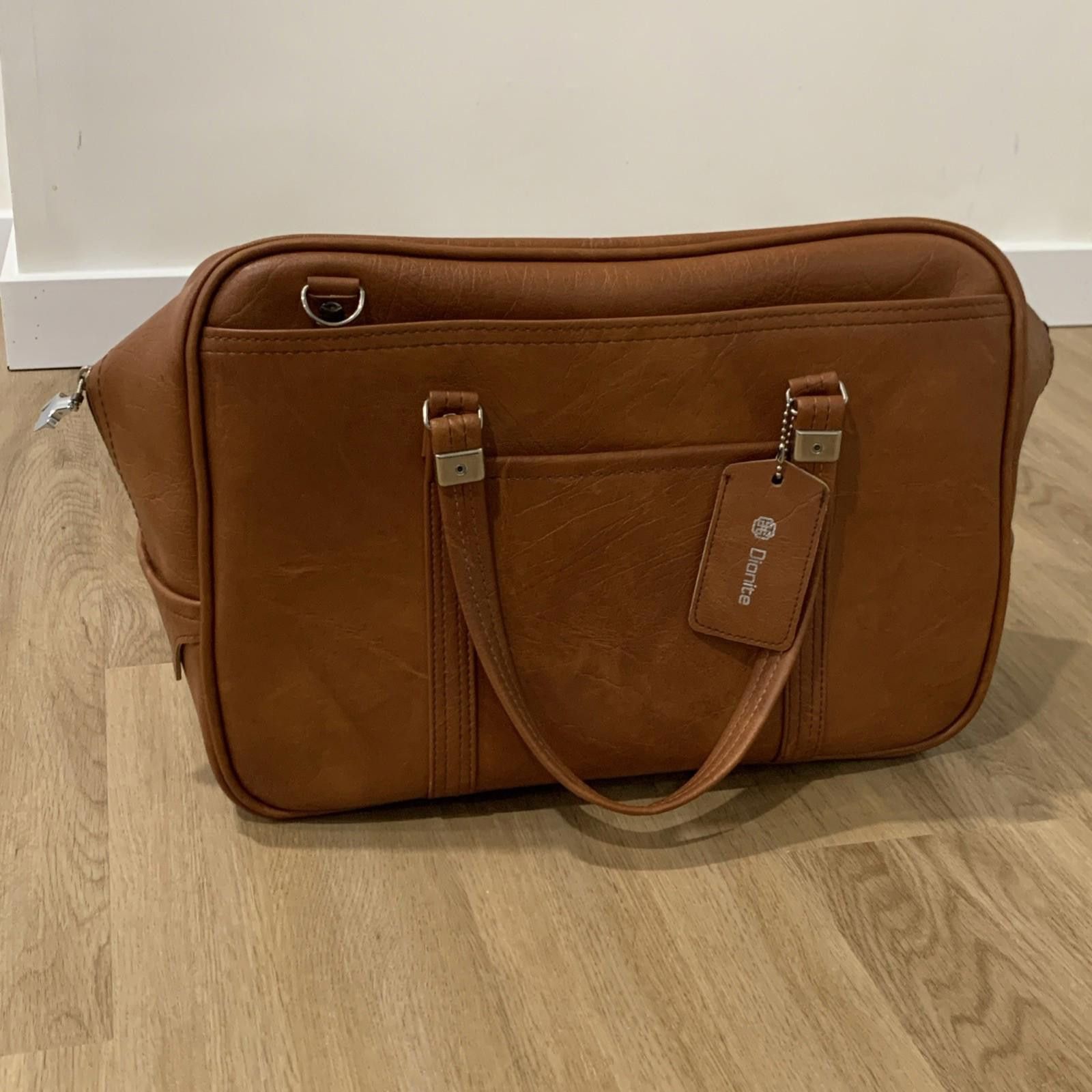 Other MINT Vintage 70s Dionite Leather Look Vinyl Weekender Bag - Size ONE SIZE - 3 Thumbnail