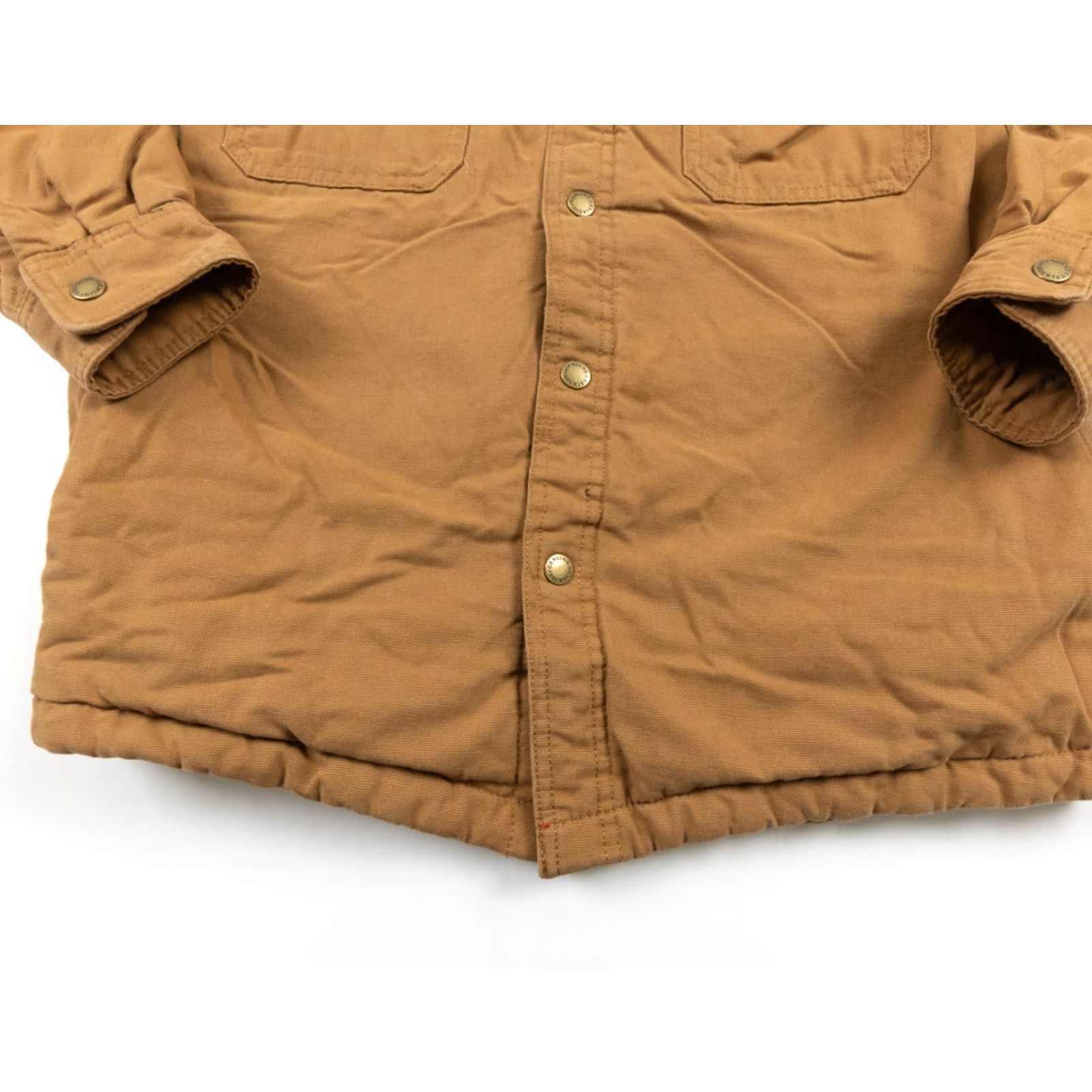 Dickies Dickies Jacket Mens Small Tan Workwear Flannel Lined Red Paisley Snap Button Size US S / EU 44-46 / 1 - 4 Thumbnail