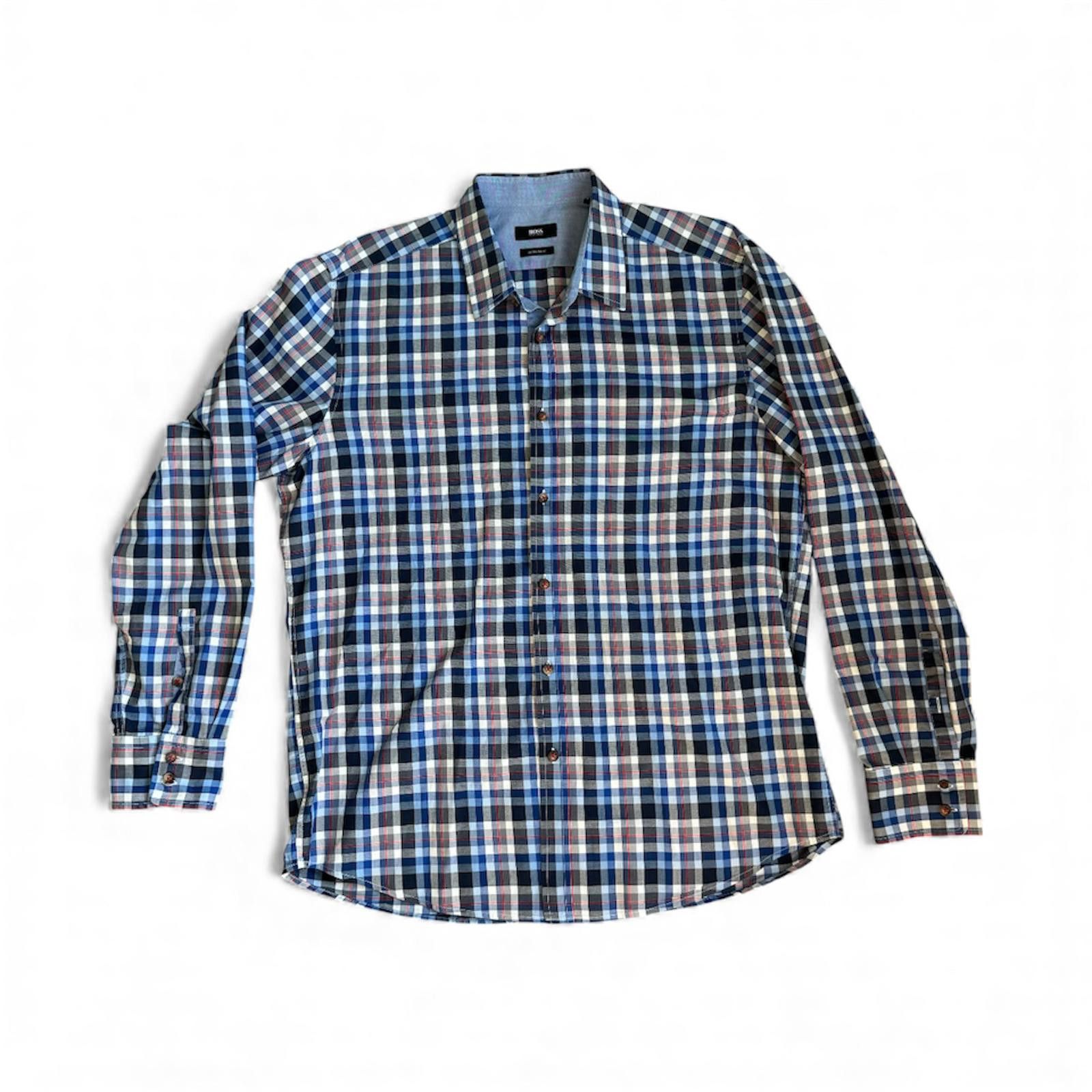 Other BOSS Hugo Boss Regular Fit Button-Up Plaid Shirt XL Size US XL / EU 56 / 4 - 1 Thumbnail