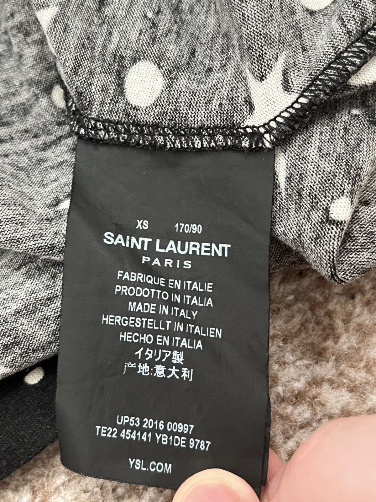 Saint Laurent Paris Saint Laurent Paris Moon and Stars tee Size US XS / EU 42 / 0 - 4 Thumbnail