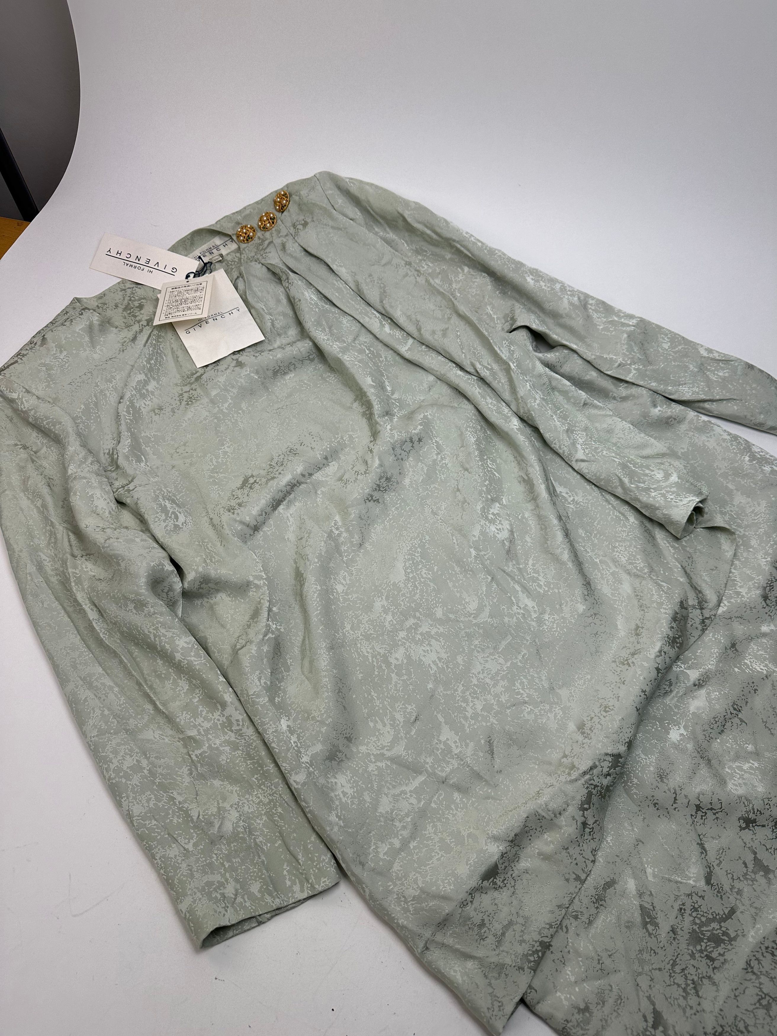 Givenchy Vintage Abstract Dress Grey Turquoise L Size L / US 10 / IT 46 - 1 Thumbnail