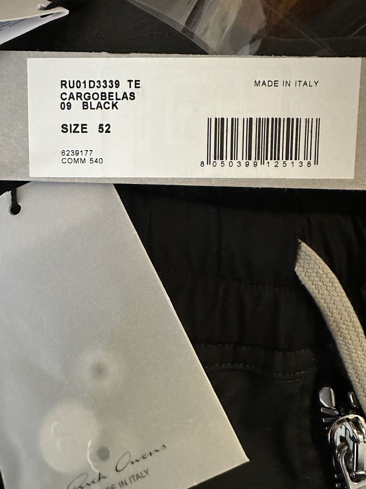 Rick Owens Rick owens lido jumbo cargo belas black twill size 52 Size US 36 / EU 52 - 3 Thumbnail
