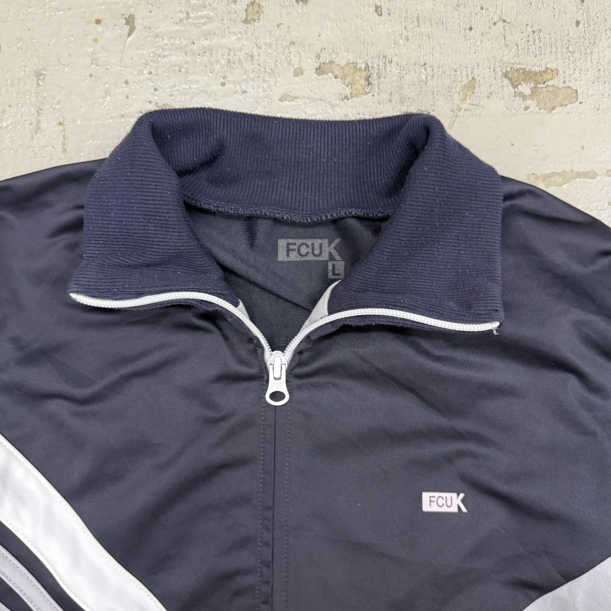 FCUK FCUK Track Jacket Jersey Two-Tone Y2K Gray/CW293 Size US L / EU 52-54 / 3 - 4 Thumbnail