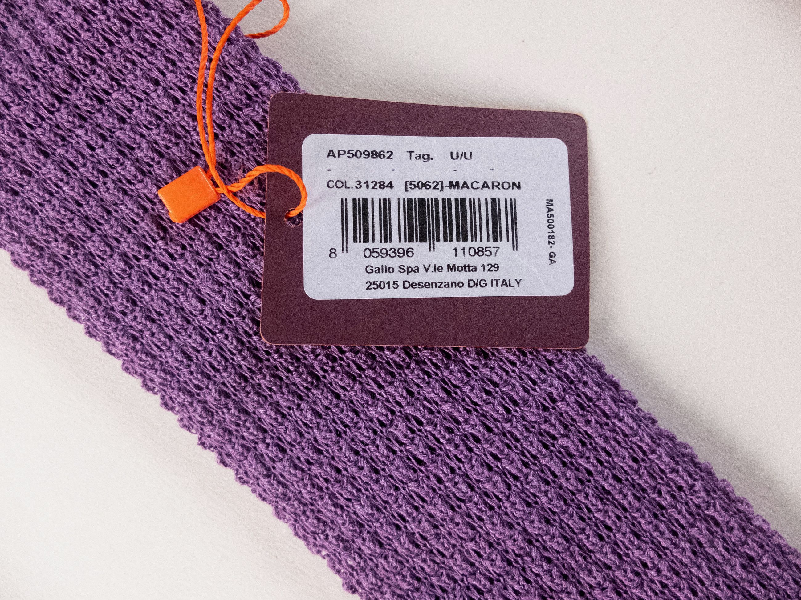 Other GALLO macaron purple knit skinny linen silk tie Italy Size ONE SIZE - 2 Thumbnail