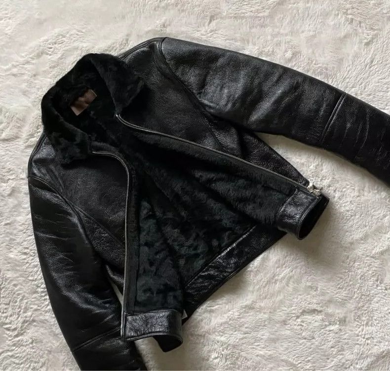 Loewe LOEWE Pleated jacket A dark green lacquered leather coat Size S / US 4 / IT 40 - 4 Thumbnail