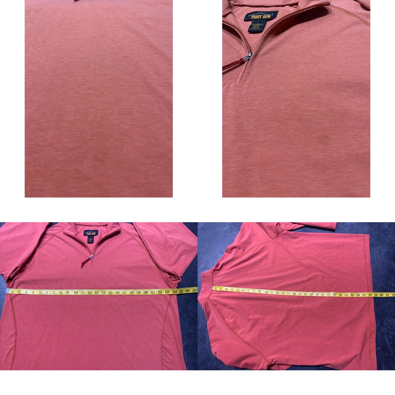 Orvis Orvis Trout Bum Long Sleeve Pullover Men's Large Coral Orange 1/4 Zip Size US L / EU 52-54 / 3 - 8 Thumbnail