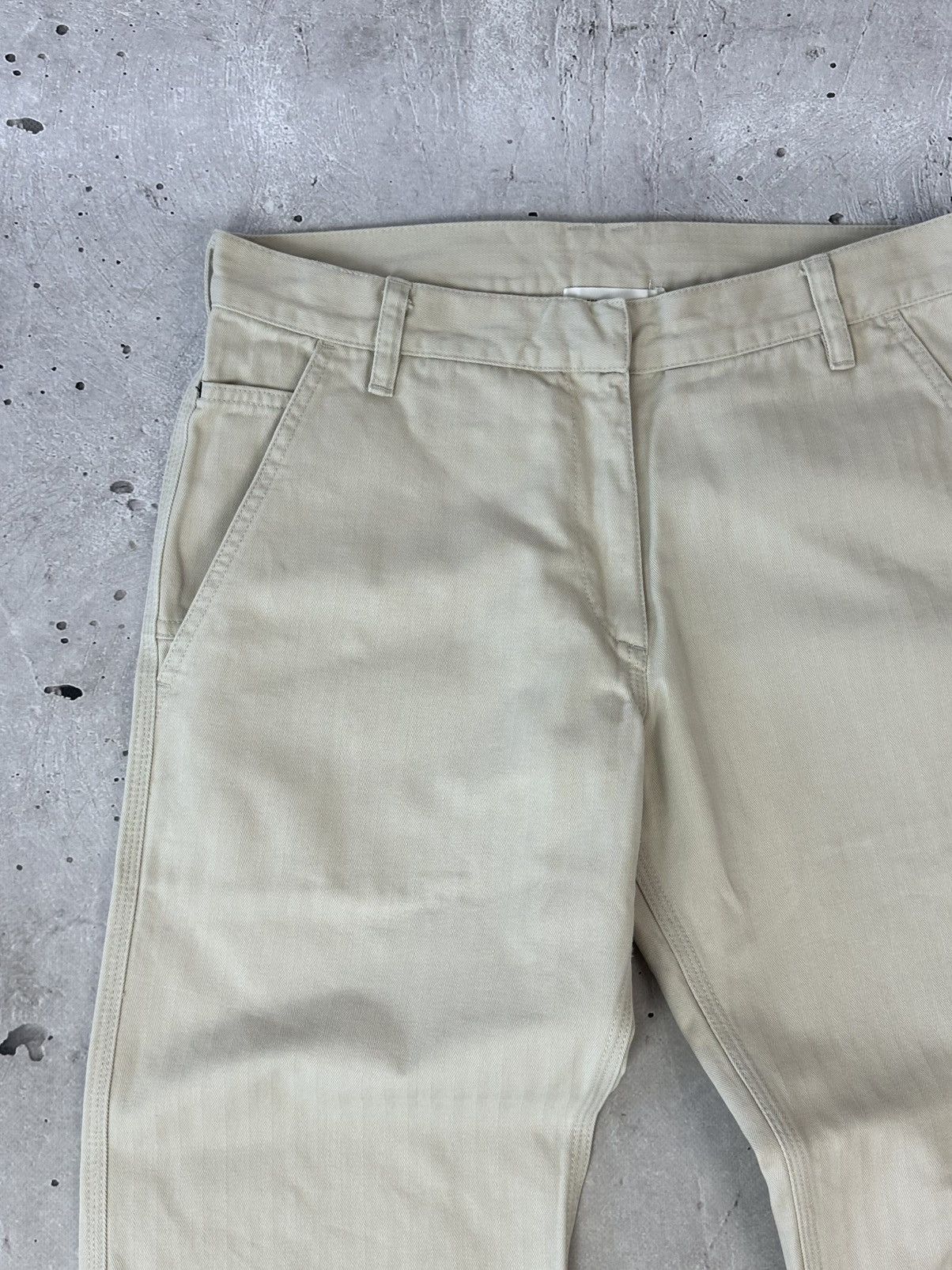 Isabel Marant Etoile Isabel Marant Etoile Stripped Beige Carpenter Cotton Jeans Size 25" / US 0 / IT 36 - 4 Thumbnail