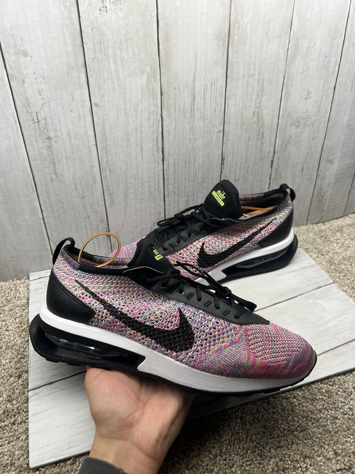 Nike Air Max Flyknit Racer Women Size 11 Pink Multicolor New