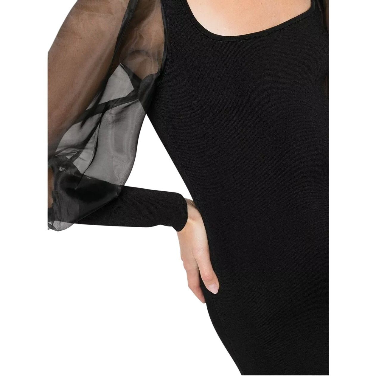 Alice + Olivia ALICE + OLIVIA | Abella Puff Sleeve Bodycon Knit Dress | XS Size XS / US 0-2 / IT 36-38 - 7 Thumbnail