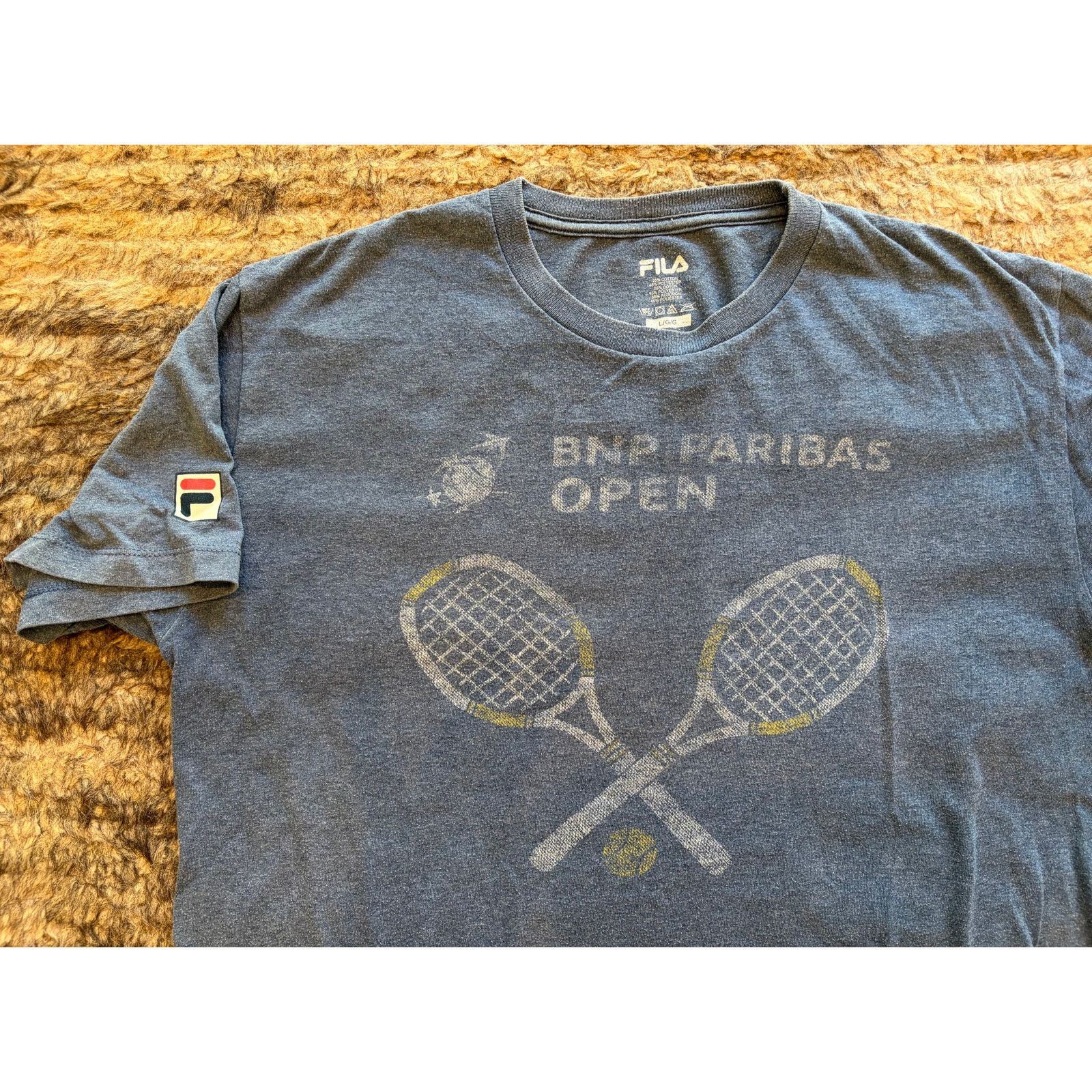 Fila Men’s large Fila BNP Paribas T shirt Indian Wells blue Fila Size US L / EU 52-54 / 3 - 3 Thumbnail