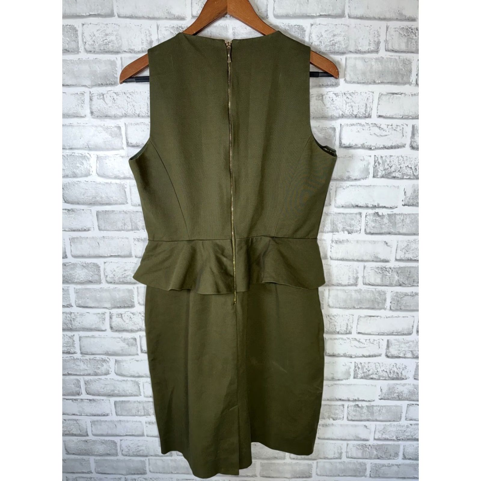 Vintage Kate Spade NEW YORK Stretch Cotton Peplum Sheath Dress 10 Womens Size L / US 10 / IT 46 - 7 Thumbnail
