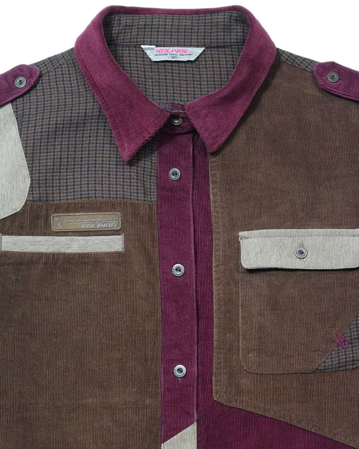 Japanese Brand 2000S KOLPING PATCHWORK CORDUROY SHIRT Size US L / EU 52-54 / 3 - 3 Thumbnail