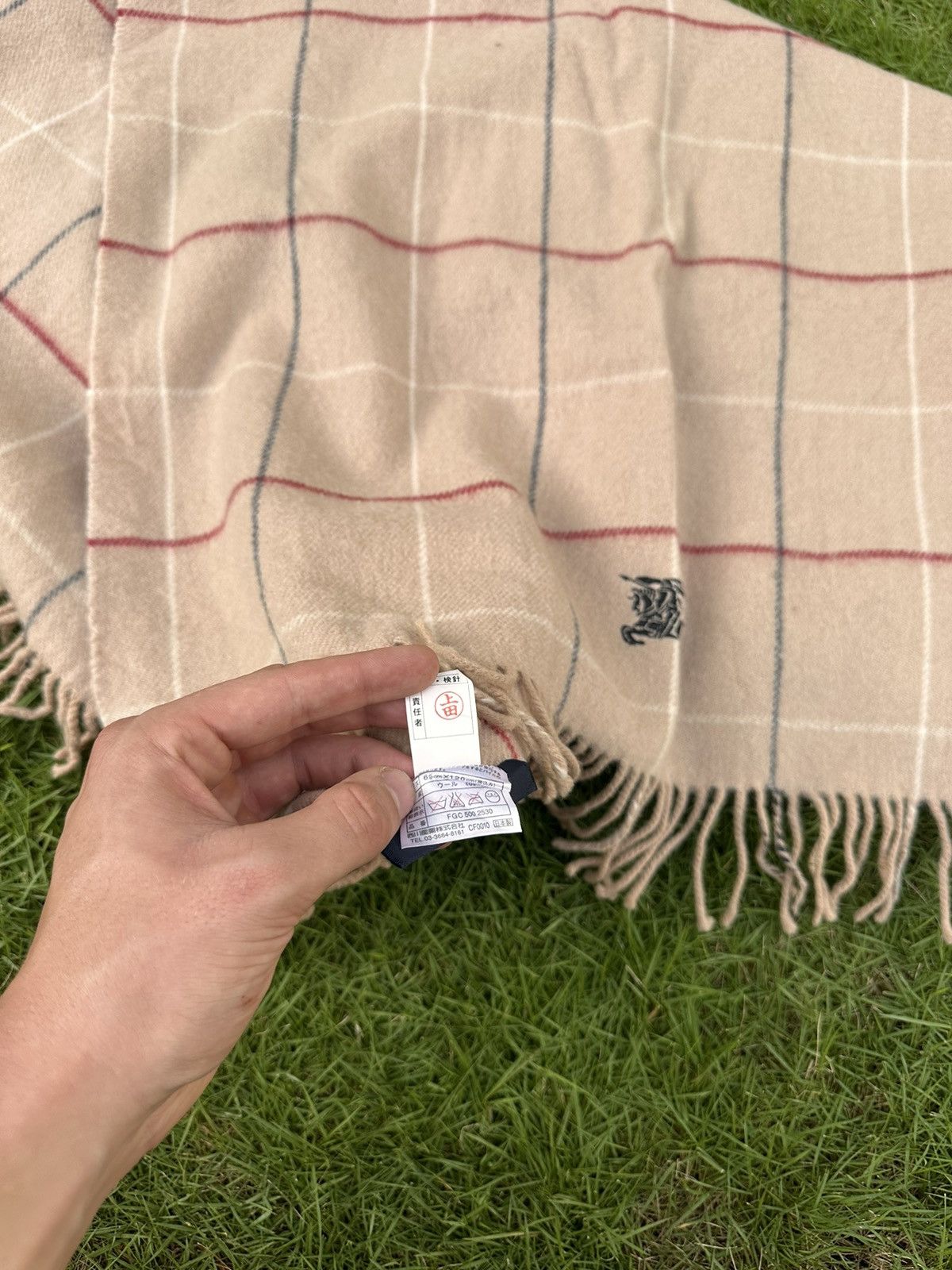 Burberry × Vintage BURBERRY VINTAGE BIG LOGO LUXURY SCARF Size ONE SIZE - 9 Thumbnail