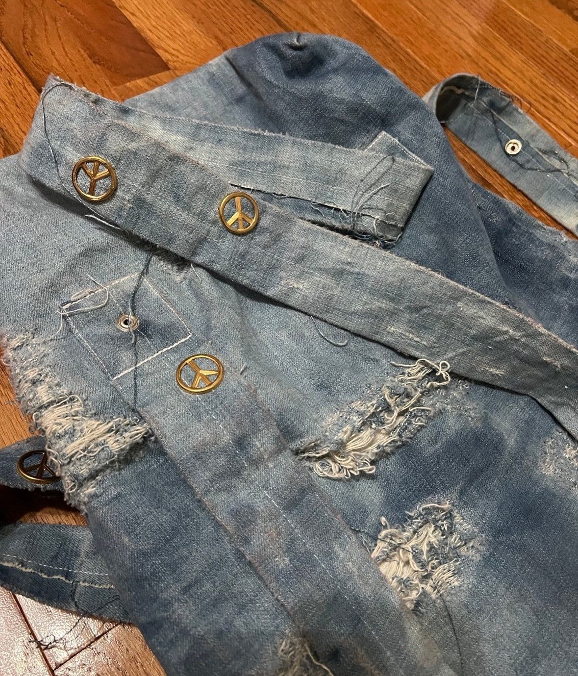 Other GHETTO FRIENDS distressed denim bag Size ONE SIZE - 4 Thumbnail