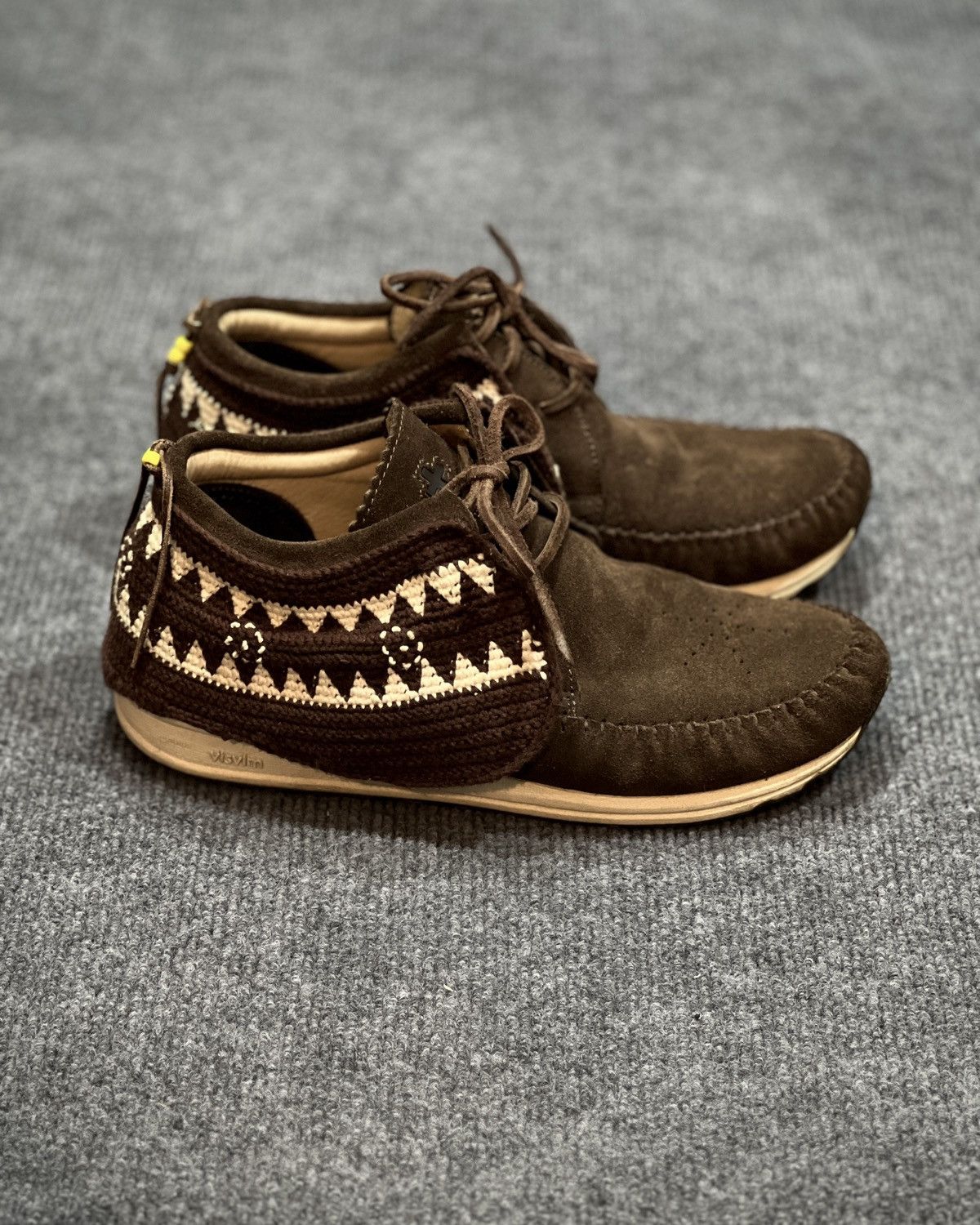 Visvim VISVIM FBT SS04 CROCHET BROWN SUEDE BEADED SNEAKERS Size US 8.5 / EU 41-42 - 1 Thumbnail