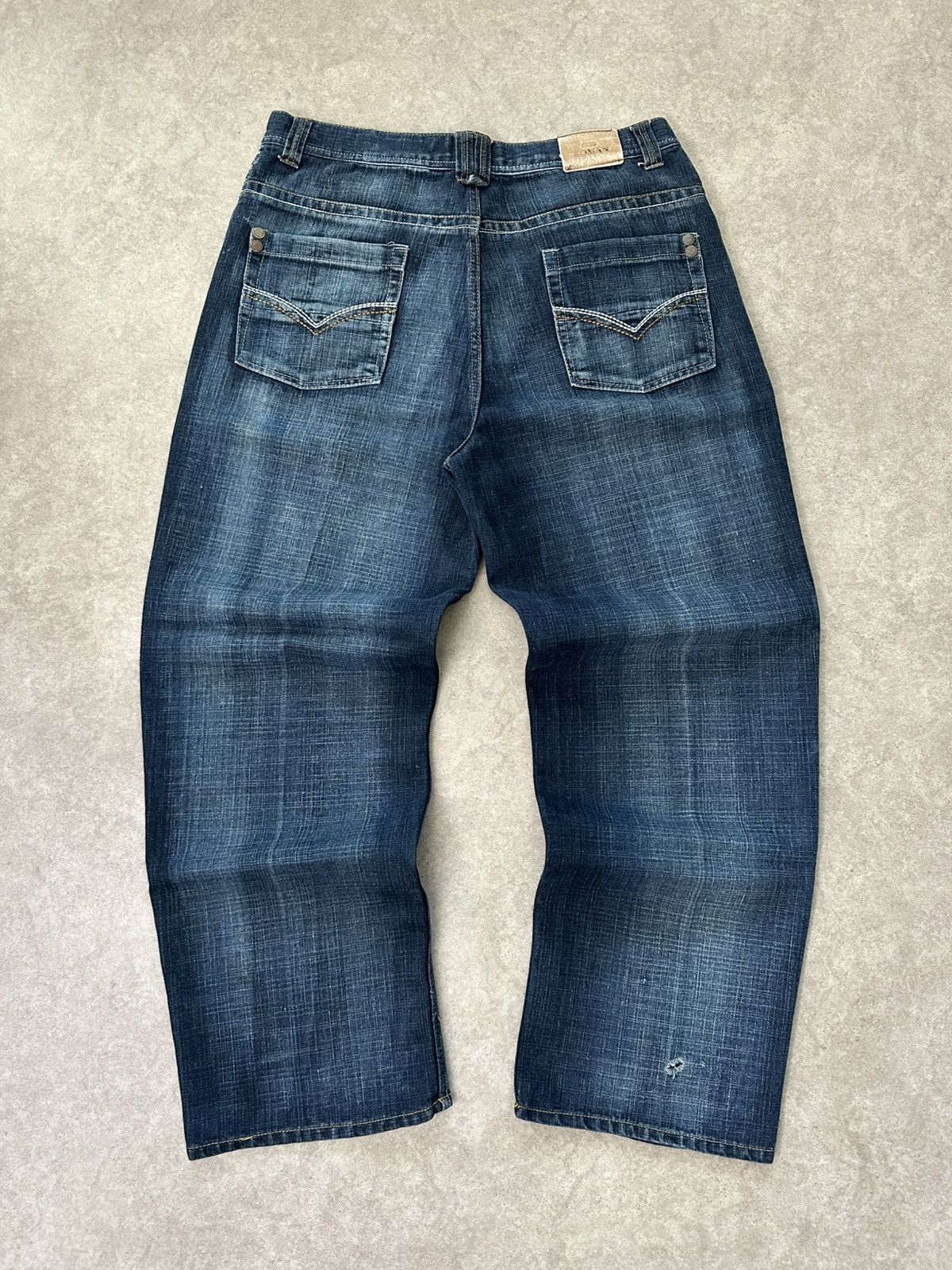 Vintage Faded Blue Denim Jeans Y2K Baggy Skater Style Pants