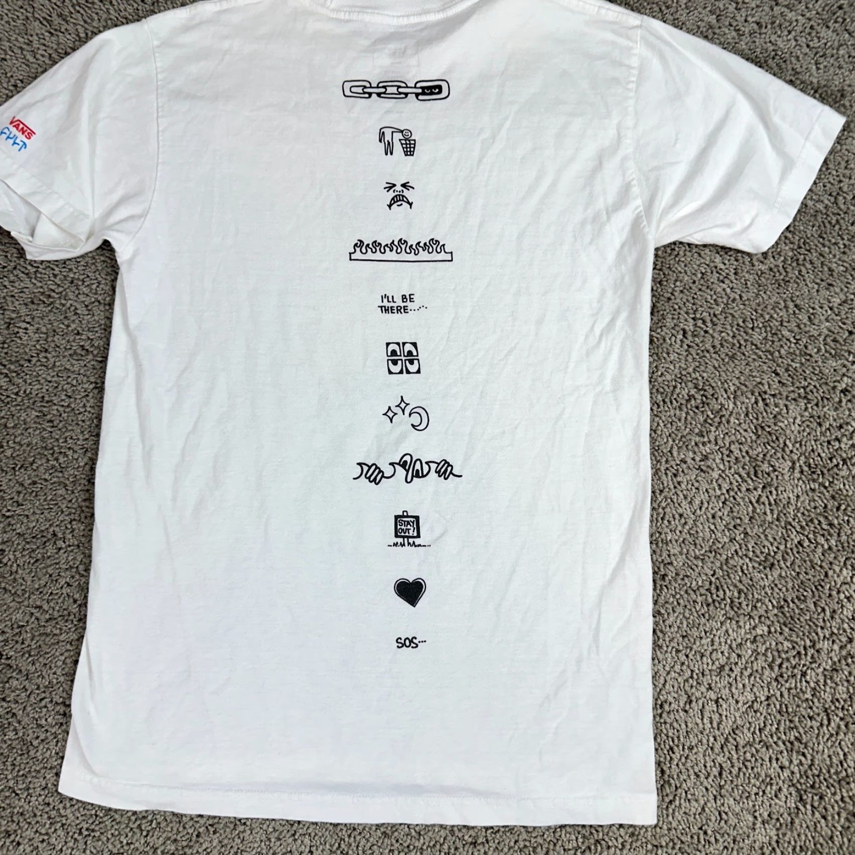 Vans VANS Shirt Mens Small White CULT Send Rescue Skater Short Sleeve Shirt Mens Small White Size US S / EU 44-46 / 1 - 3 Thumbnail