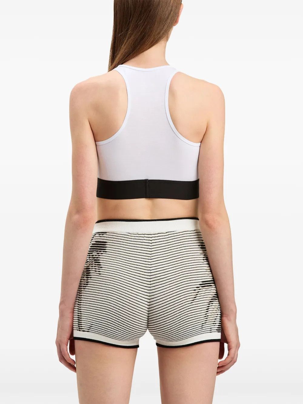Palm Angels o1y1225 Crop Top in White/Black Size L / US 10 / IT 46 - 4 Thumbnail