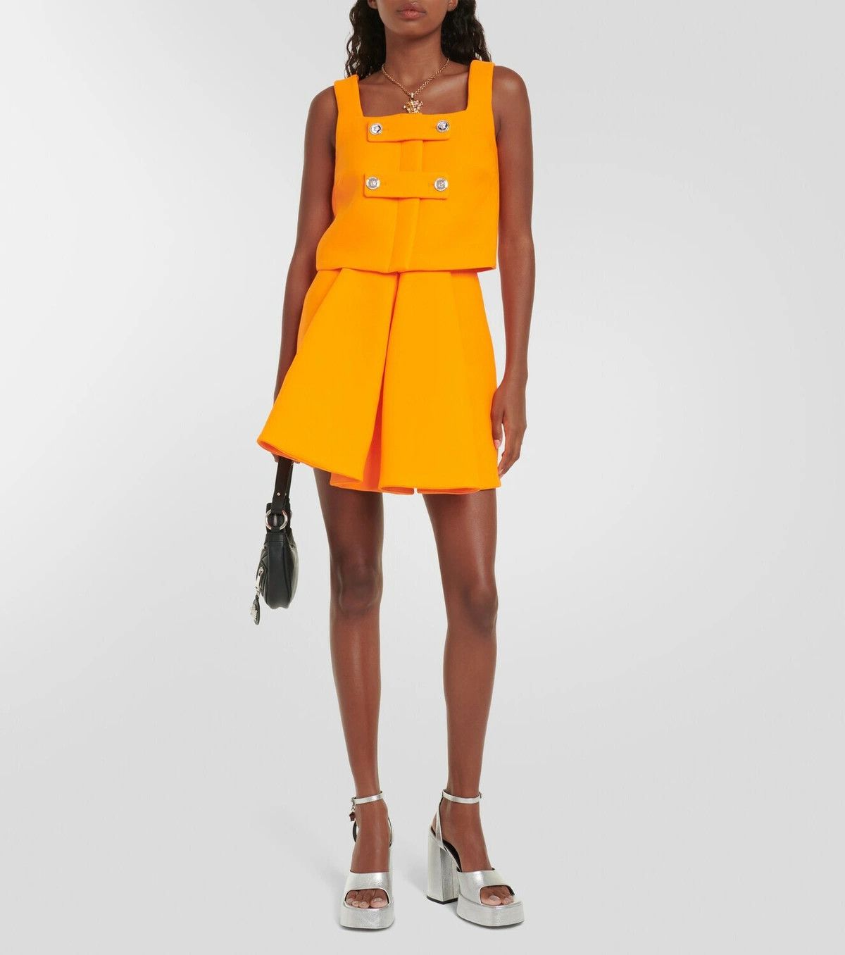 Versace o1y0226 Crop Top in Orange Size S / US 4 / IT 40 - 3 Thumbnail