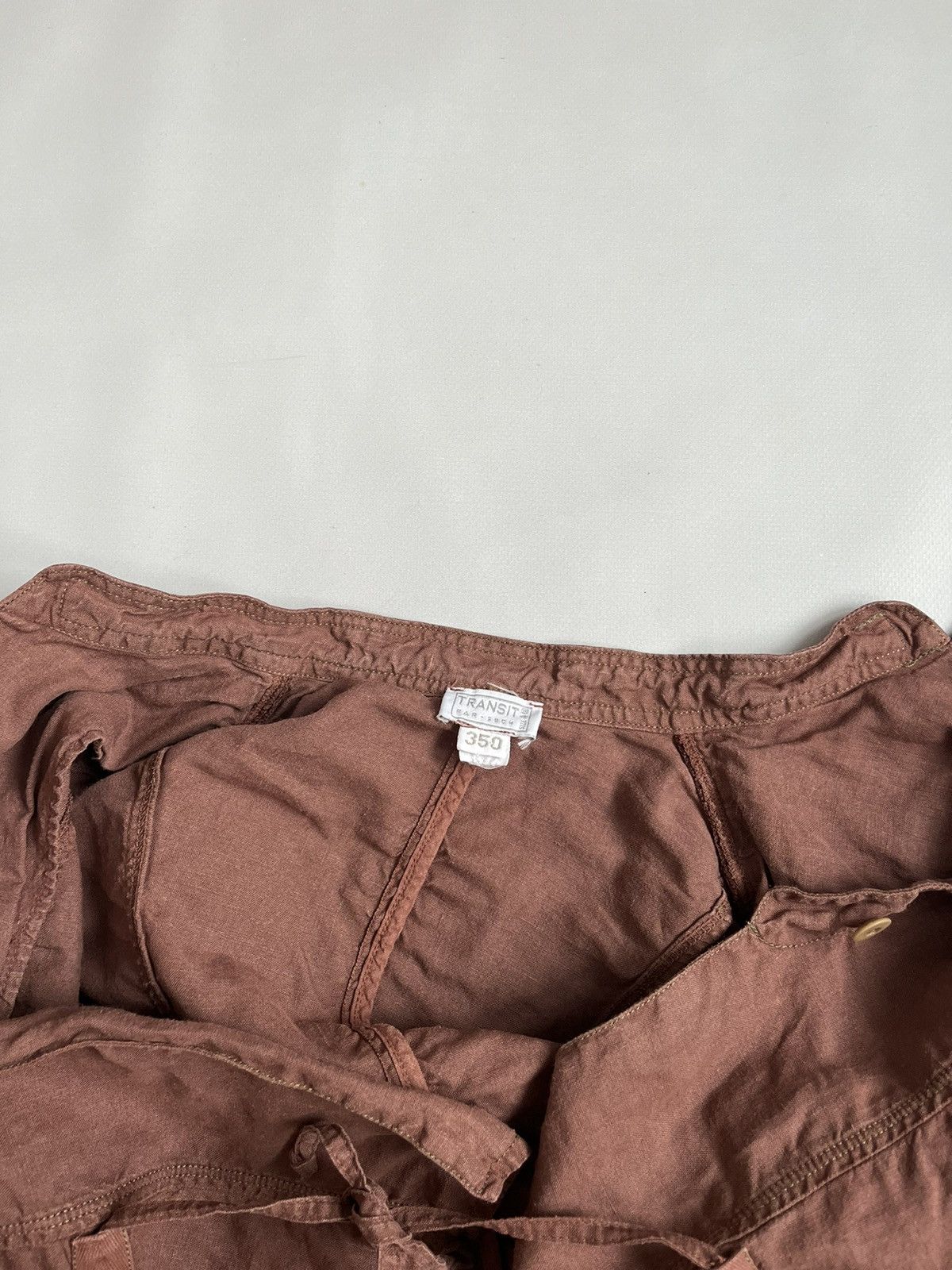 Transit TRANSIT PAR SUCH 350 Brown Linen Lightweight Blazer Jacket Size L / US 10 / IT 46 - 5 Thumbnail