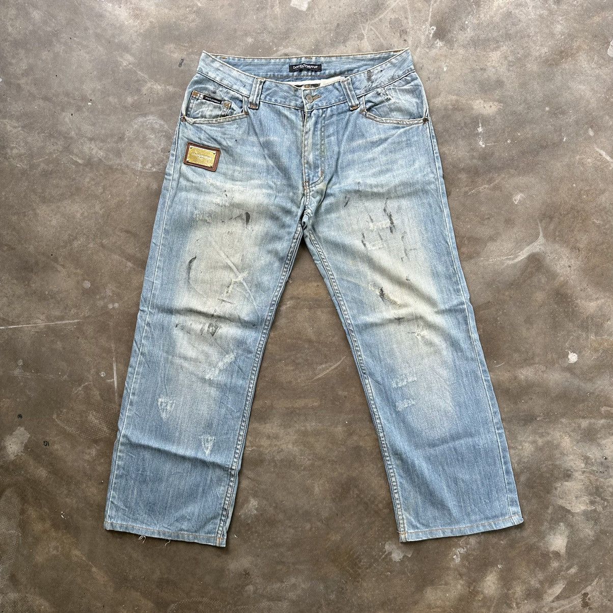 Dolce & Gabbana Vintage Dolce & Gabbana Rare Faded Sex Embroidery Jean Pant Size US 34 / EU 50 - 1 Thumbnail