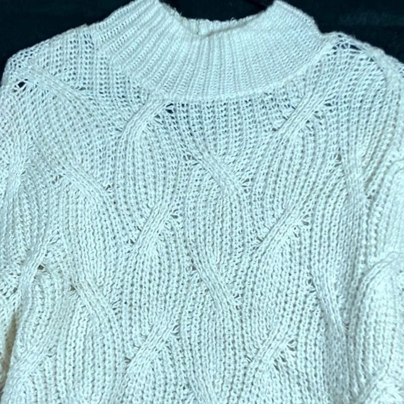 American Eagle Outfitters American Eagle Womens Sweater Cream Mock Neck Knitted Long Sleeve Cotton M Pullover Casual Workwear Boho Preppy 90s? (Please remove uncertain items) Size M / US 6-8 / IT 42-44 - 2 Thumbnail