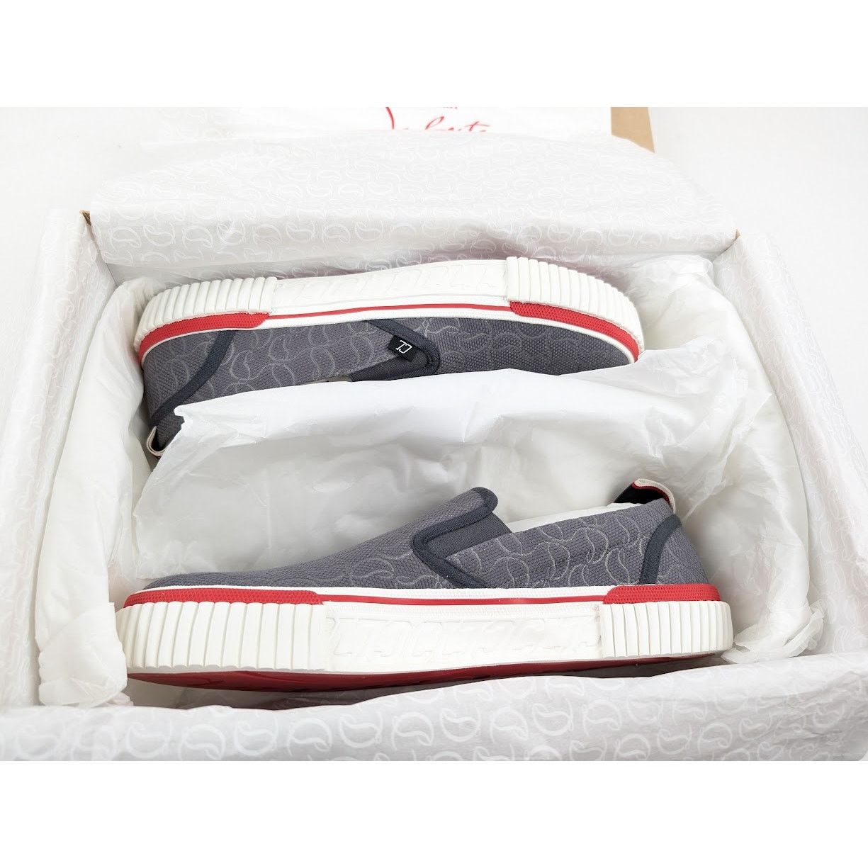 Christian Louboutin o1rshd1 Pedro Boat Flat Sneakers in Smoky Size US 11 / EU 44 - 20 Thumbnail