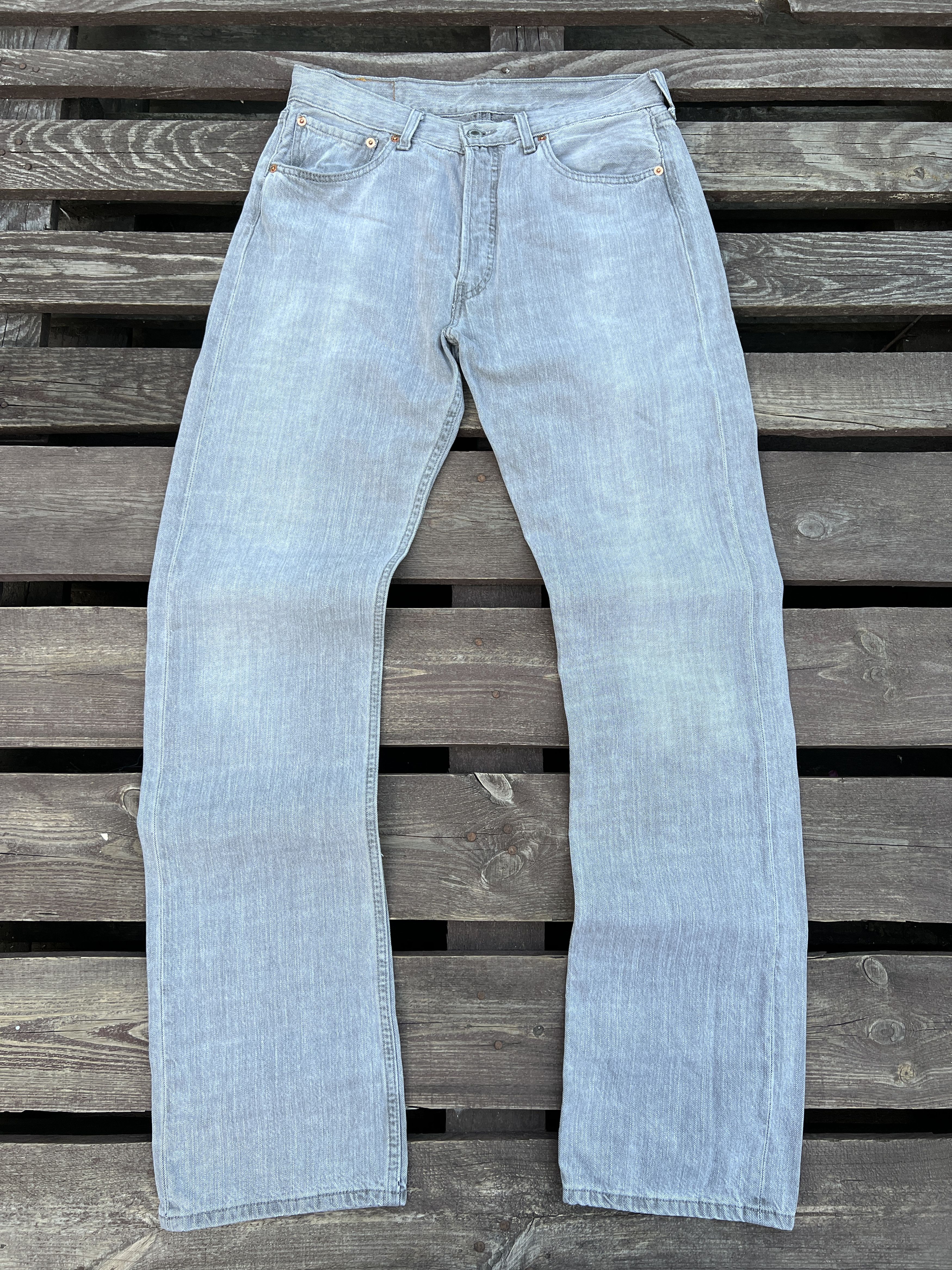 Levi's Levis 501 Vintage Gray Denim Jeans Size W33 L36 Size US 33 - 2 Thumbnail