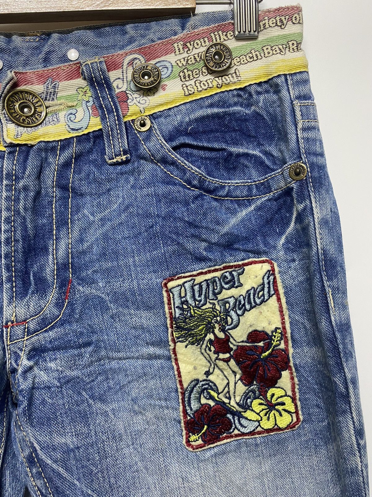 Designer × Japanese Brand Japanese Brand Beach Ocean Patches Denim Distressed Jeans Size 30" / US 8 / IT 44 - 10 Thumbnail