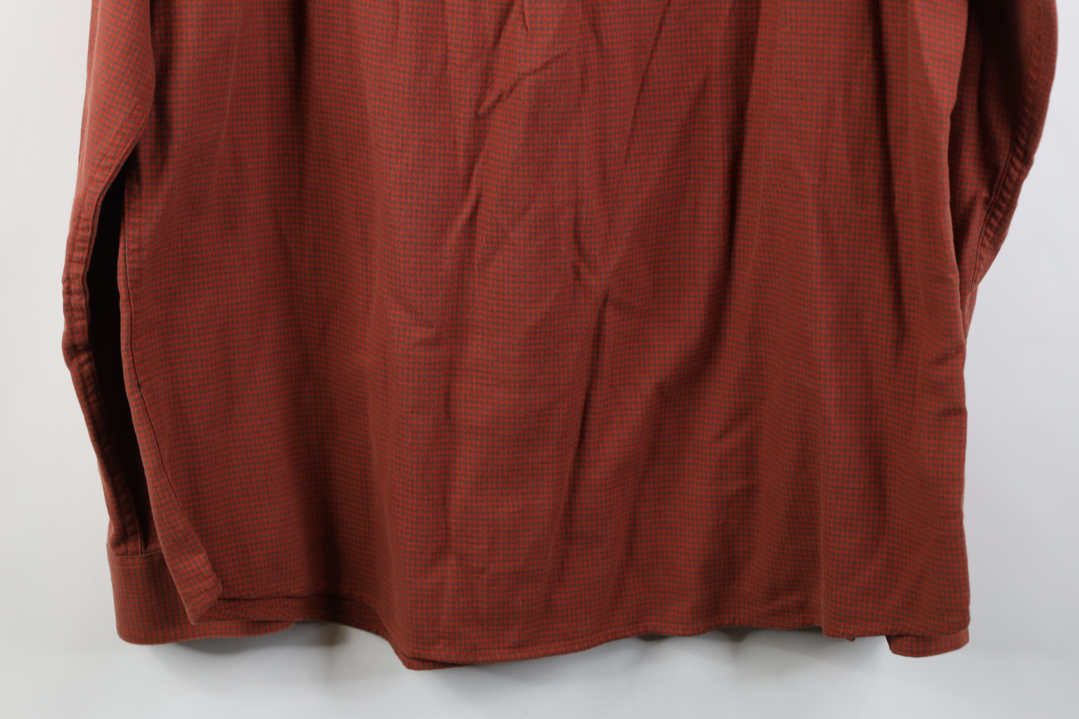 L.L. Bean Vintage 90s LL Bean Houndstooth Collared Button Down Shirt Size US L / EU 52-54 / 3 - 10 Thumbnail