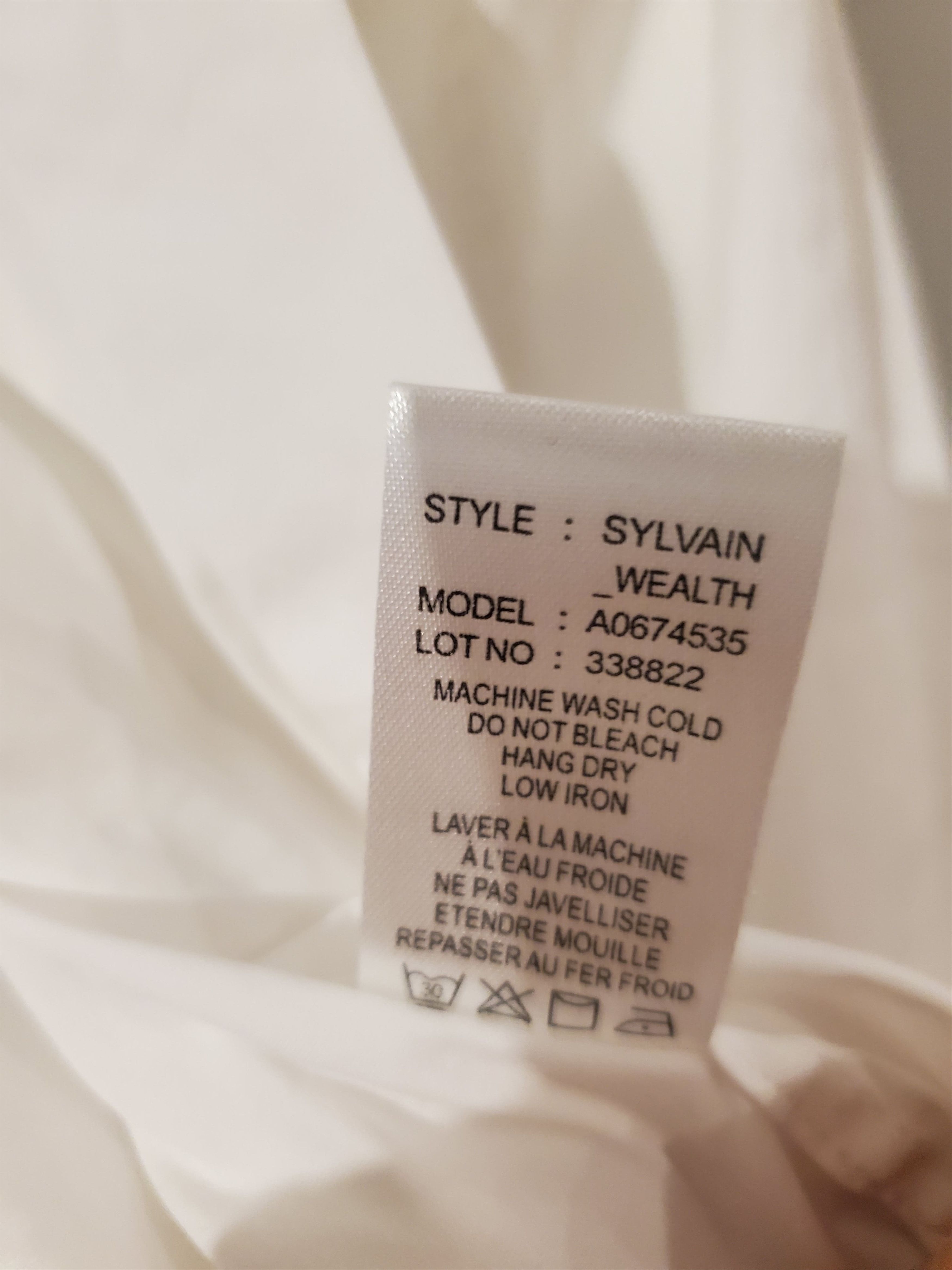Theory Theory Sylvain White Shirt Sz. Small Size US S / EU 44-46 / 1 - 3 Thumbnail