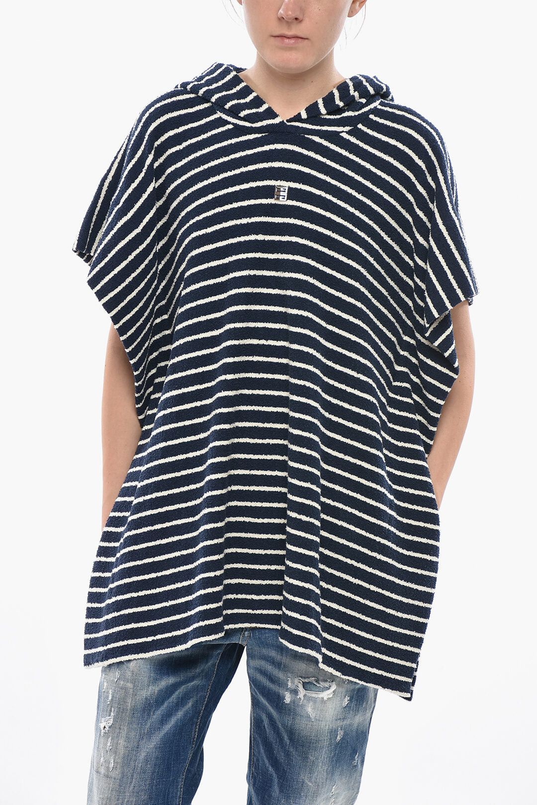 Givenchy Terry Hoodie with Awning Stripe Pattern Size S / US 4 / IT 40 - 1 Thumbnail