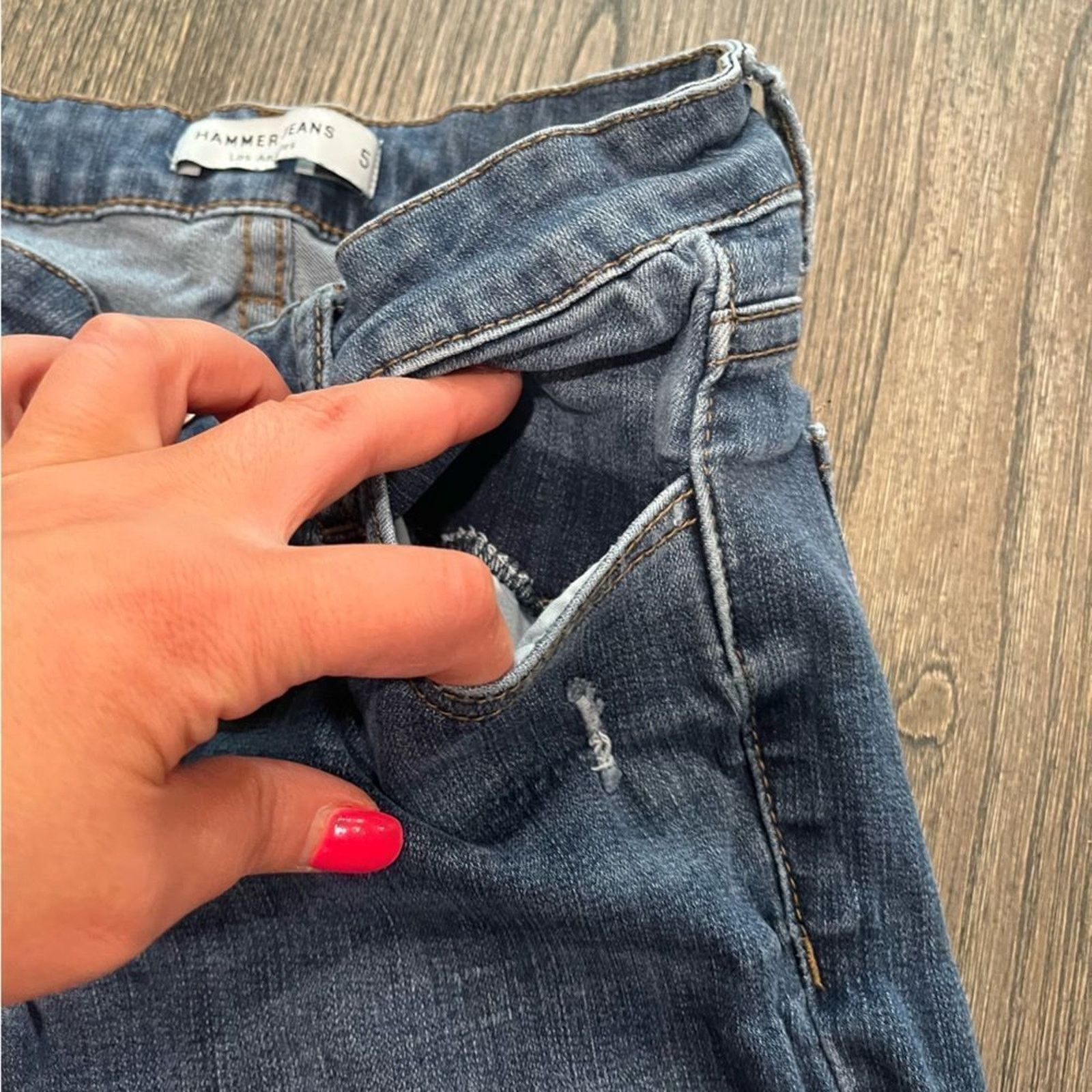 Other Hammer Jeans Juniors Dark Wash Distressed Skinny Size 5 Size 28" / US 6 / IT 42 - 4 Thumbnail