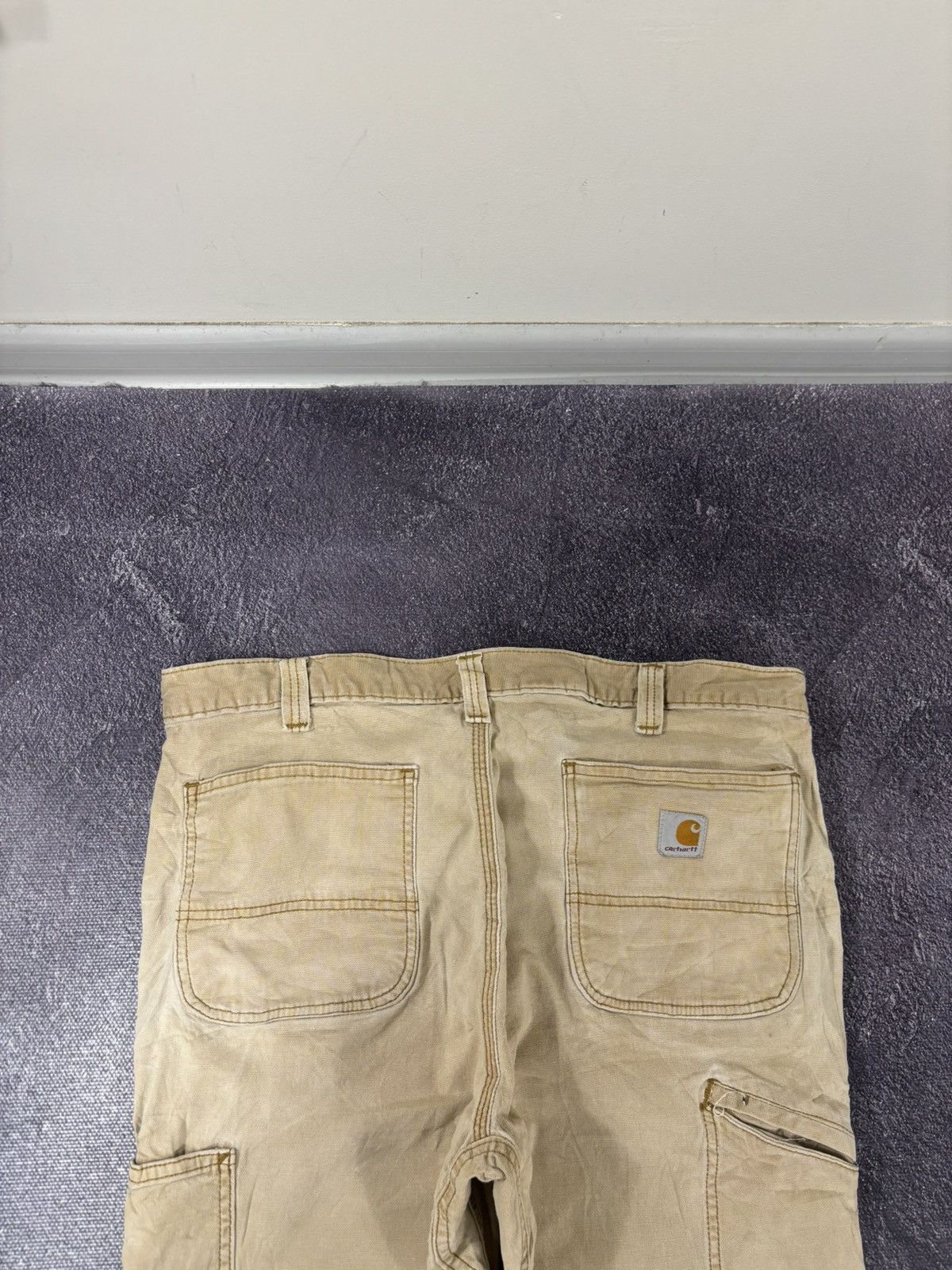 Carhartt Vintage Carhartt Double Knee USA Faded Cream Work Pants Size US 36 / EU 52 - 6 Thumbnail