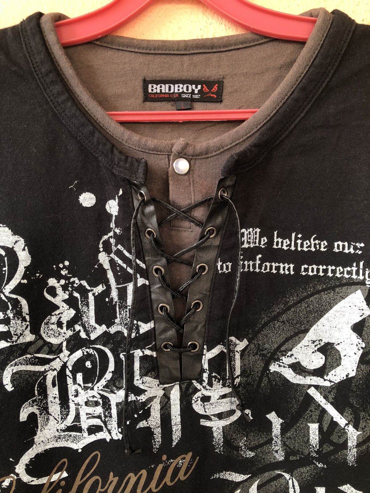 Japanese Brand Vintage BAD BOY Punk Gothic Double Layer Collar Size US L / EU 52-54 / 3 - 3 Thumbnail