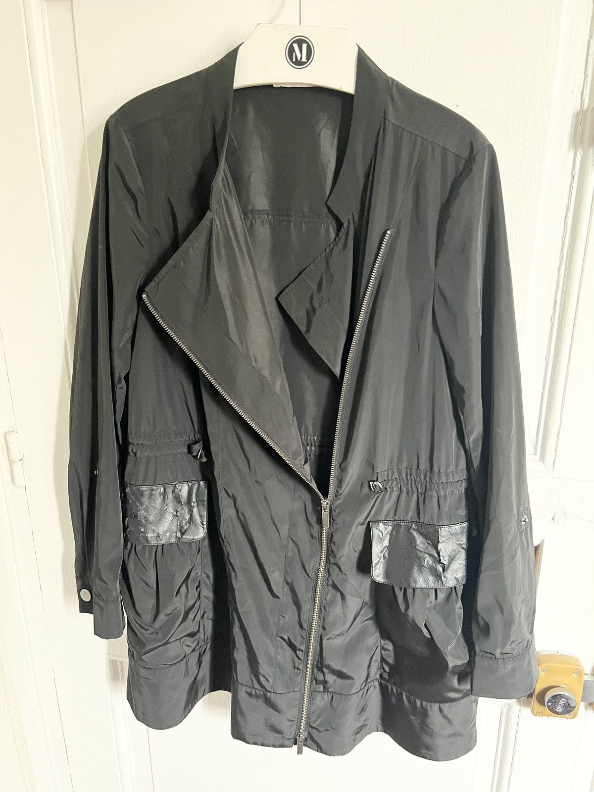 Japanese Brand × Vintage Y2K Nylon Black Jacket Asymmetrical like jpg yohji y3 Size S / US 4 / IT 40 - 5 Thumbnail