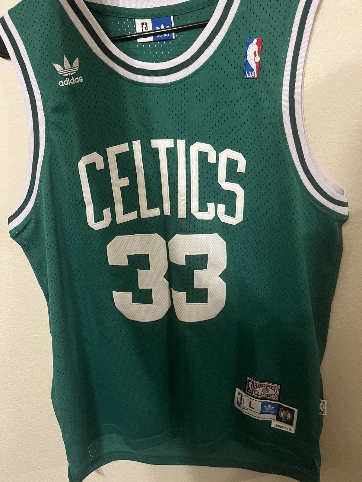 Adidas Vintage Larry Bird jersey Size US L / EU 52-54 / 3 - 1 Thumbnail