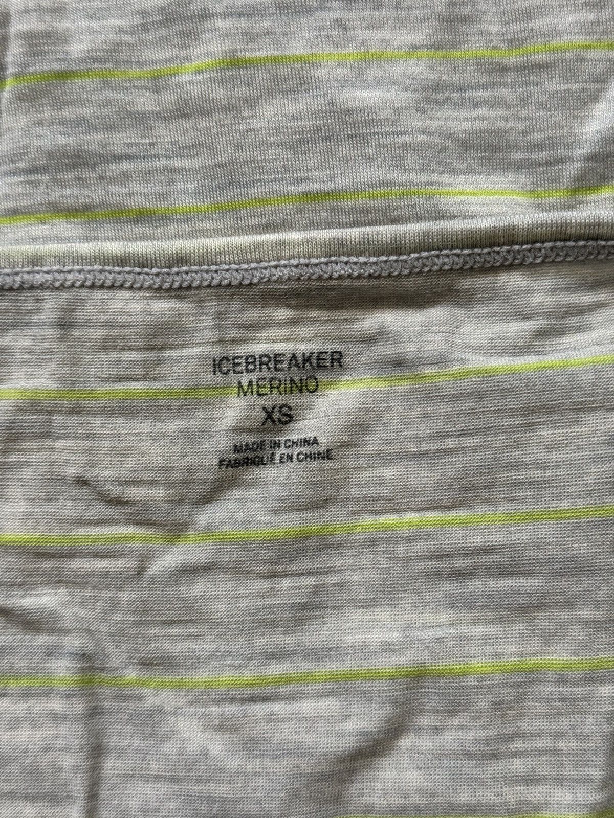 Icebreaker Icebreaker 100% merino wool thermo layer striped t-shirt Size XS / US 0-2 / IT 36-38 - 5 Thumbnail