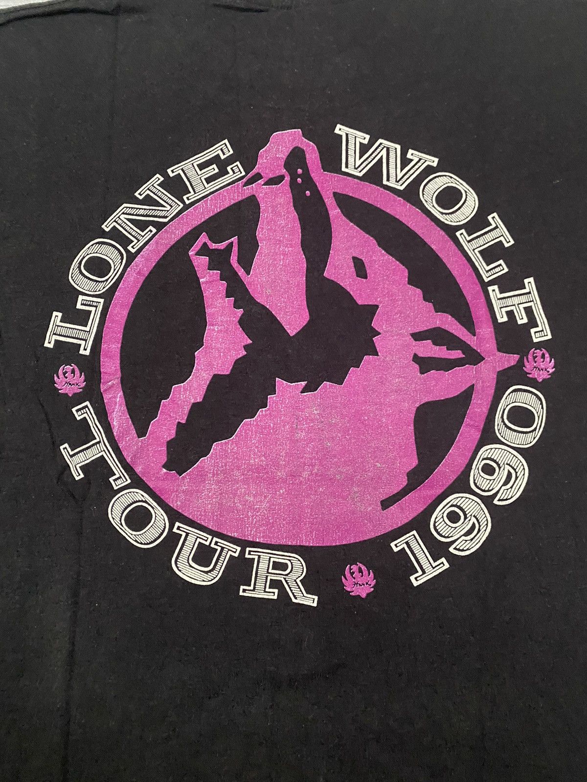 Vintage Vintage 1990 Hank Williams Jr Lone Wolf Tour Tee Size US L / EU 52-54 / 3 - 13 Thumbnail