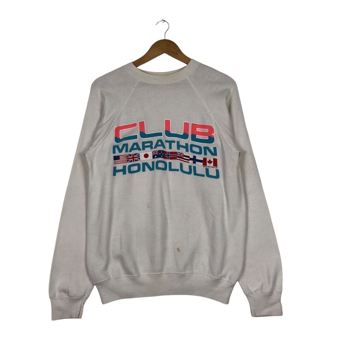 Hanes × Japanese Brand × Vintage Vintage Hanes Club Marathon Running Sweatshirt Medium #A1 Size US M / EU 48-50 / 2 - 1 Thumbnail