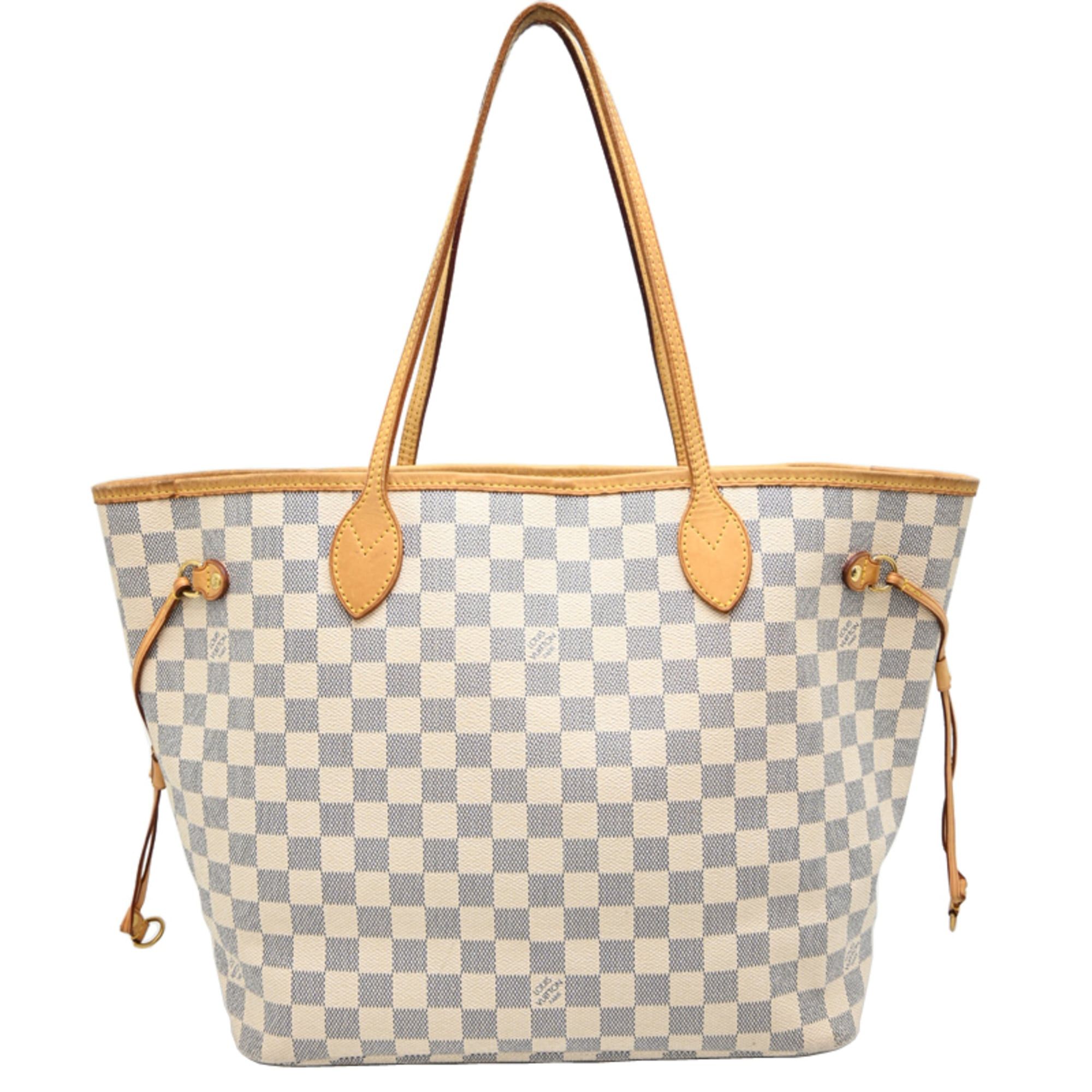 Louis Vuitton Louis Vuitton Neverfull MM Women's Tote Bag N51107 (Discontinued) Damier Azur White Size ONE SIZE - 1 Thumbnail