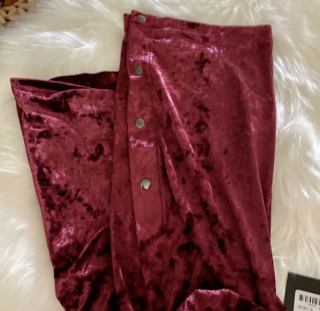 Other BSBW CRUSHED VELVET VERSATILE SNAP BUTTON PANTS Size 22" - 6 Thumbnail
