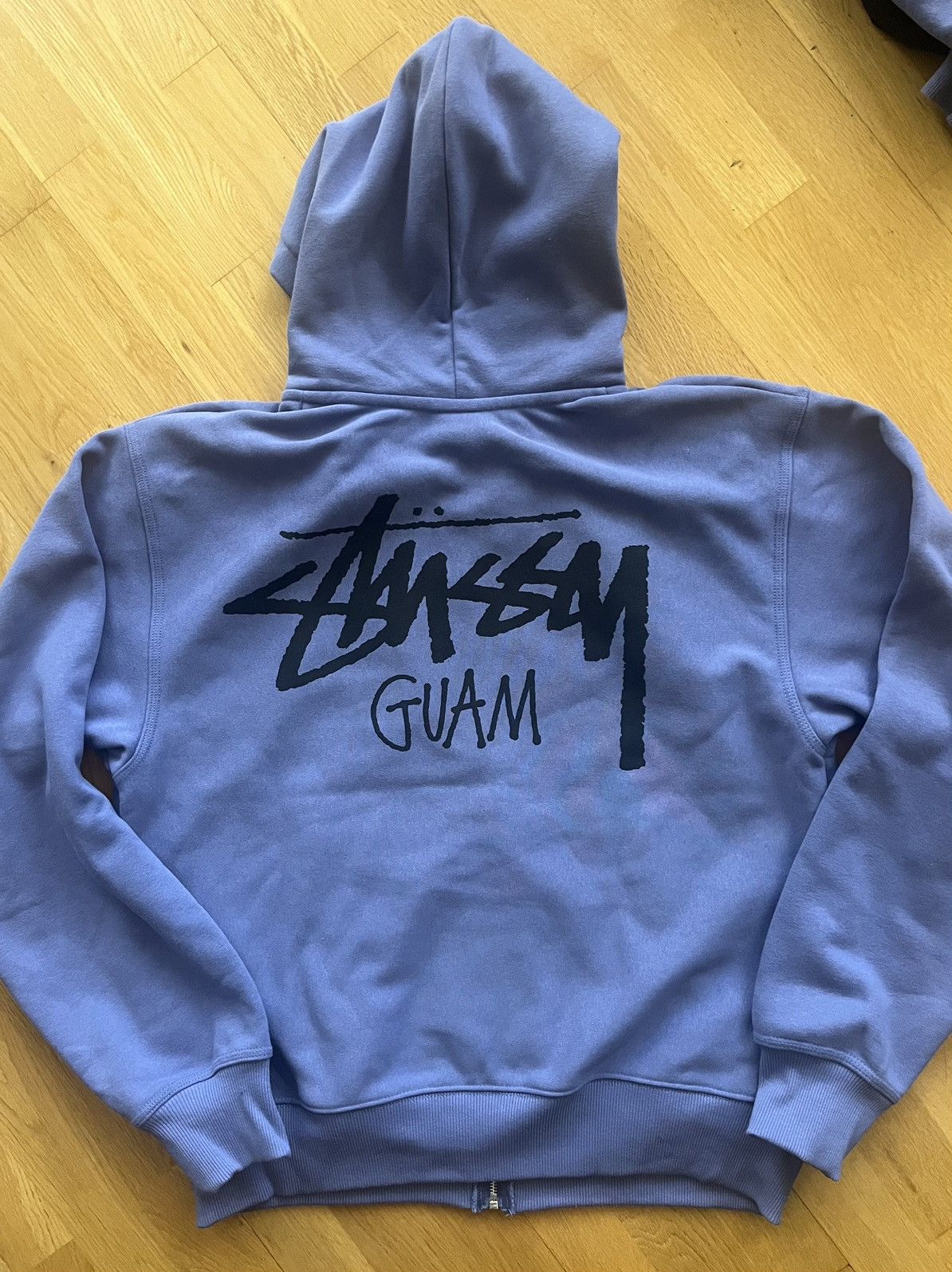 Stussy Rare New Stussy Guam M zip up hoodie Storm Blue